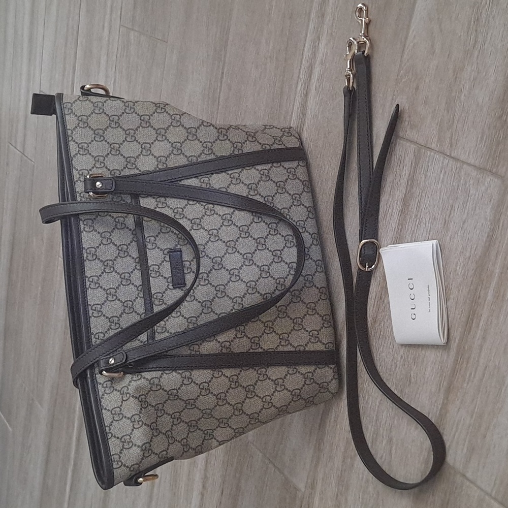 Gucci monogram canvas tote